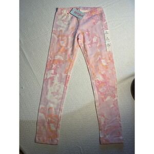 Cat & Jack Girls Pink Orange Tie Dye Leggings Size M (7/8) Cotton Blend New NWT
